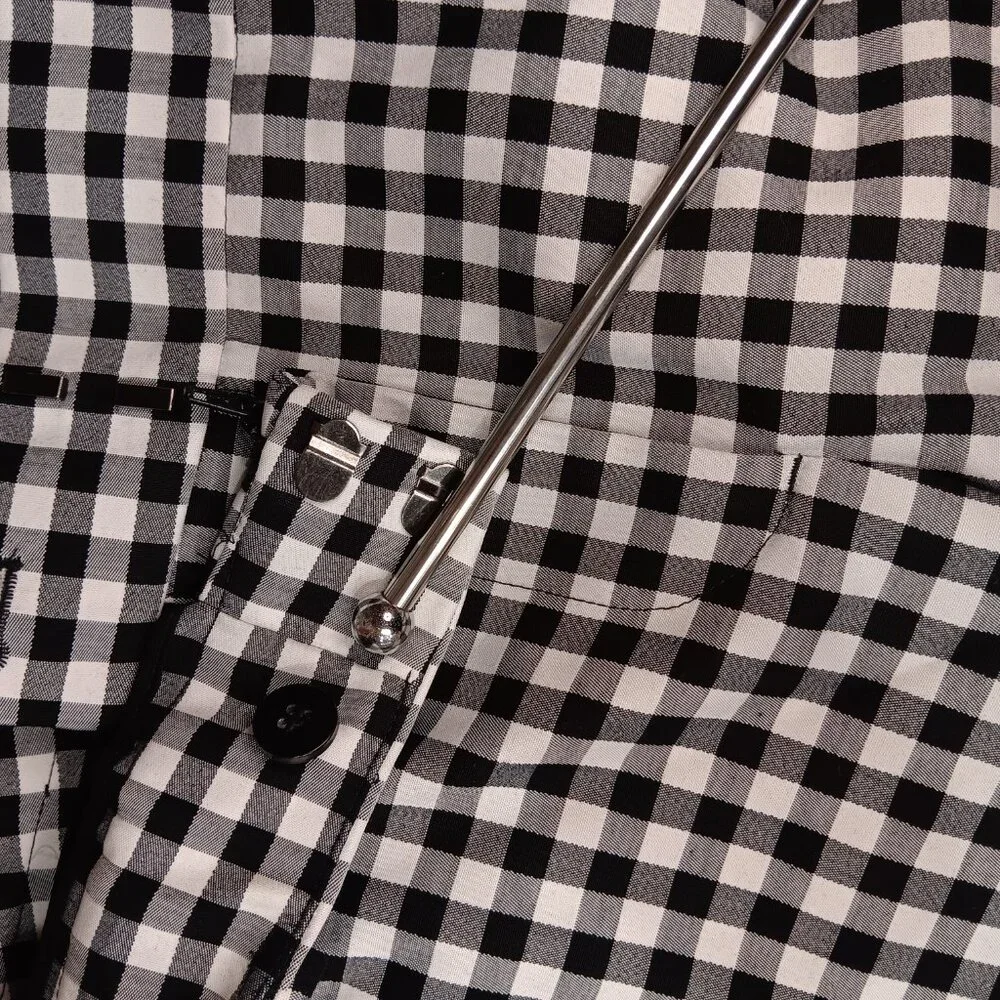 Talbots Pre-Owned Black and Ivory Hampshire Ankle Pants Size 4 Petite - Picture 8 of 13